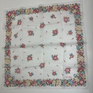 Vintage Charlie Chaplin Handkerchief Bandana Pocket Square Wrap Floral